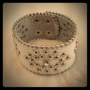 White leather cuff