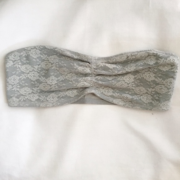 NEW | Gray laced bandeau bra | PINK