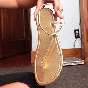 Gold strapped sandals