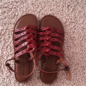 american eagle brown sandles