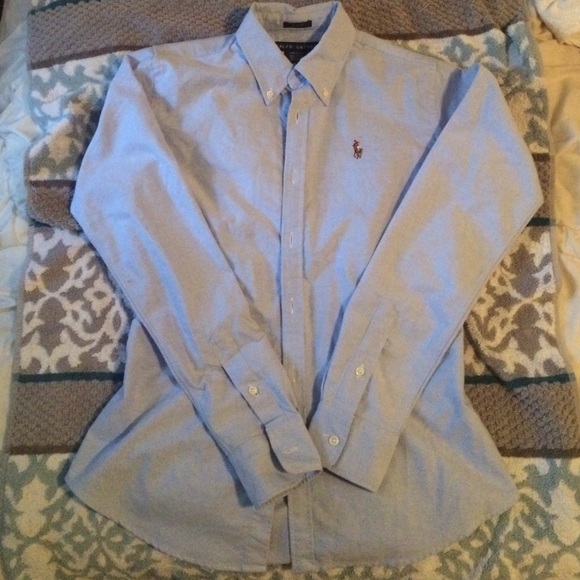Polo light blue button down shirt
