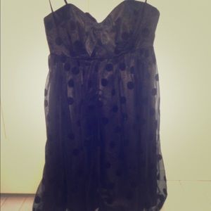 Betsy Johnson Velvet and Tulle Polka Dot Dress