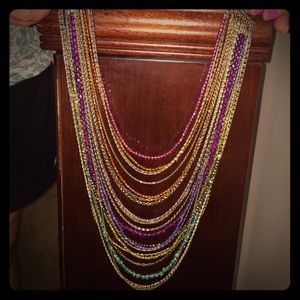layered beaded statement necklace