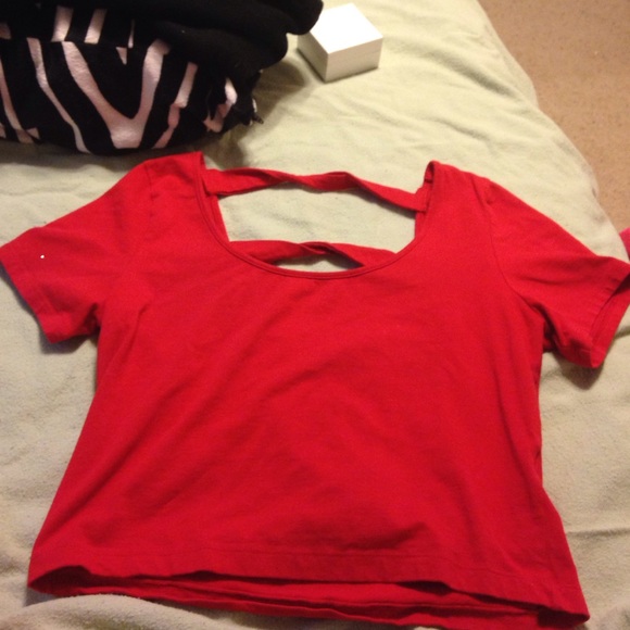Red crop top