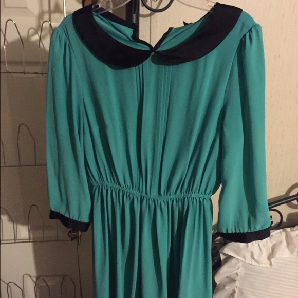 Teal and Black dress