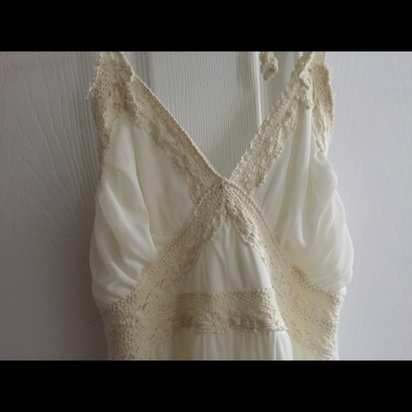 White and crime halter dress
