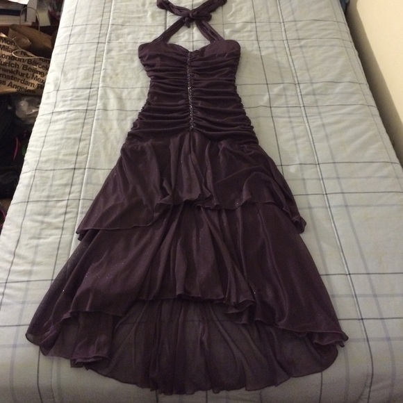 Purple sparkly high-low dress - Picture 1 of 3