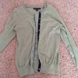 banana republic mint cardigan