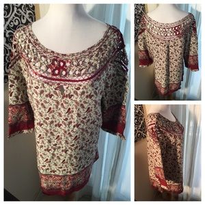Paisley Eyelet Blouse