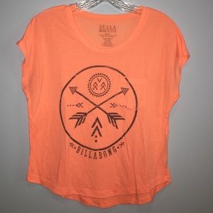 billabong orange tribal shirt