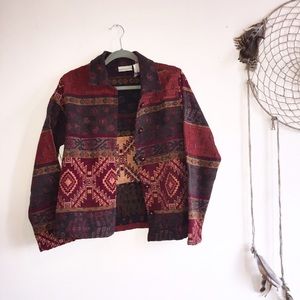 VIntage kilim textile jacket made in India