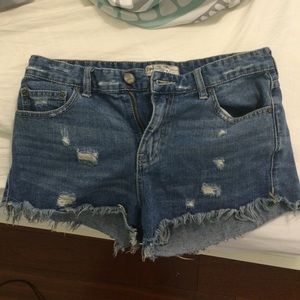 Free people denim shorts