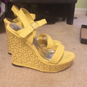 Yellow Diba Rosey Wedge Sandal