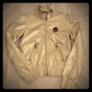 Bershka Gold foil faux leather jacket