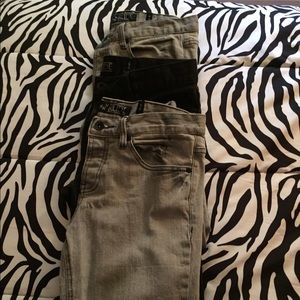 Three pairs men's Rude skinny jeans - Size 30/32