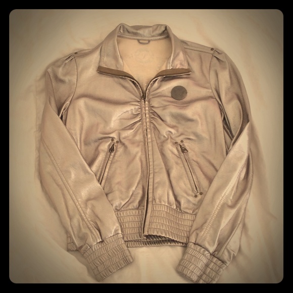 Bronze Bershka faux leather style jacket Large