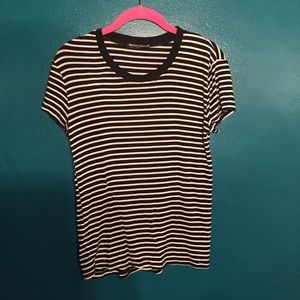 black and white stripe shirt