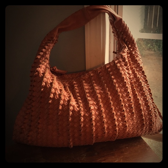 organic PETA approved "leather" woven hobo