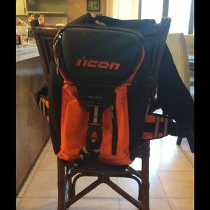 Sweet Icon motorcycle backpack, doubles as vest