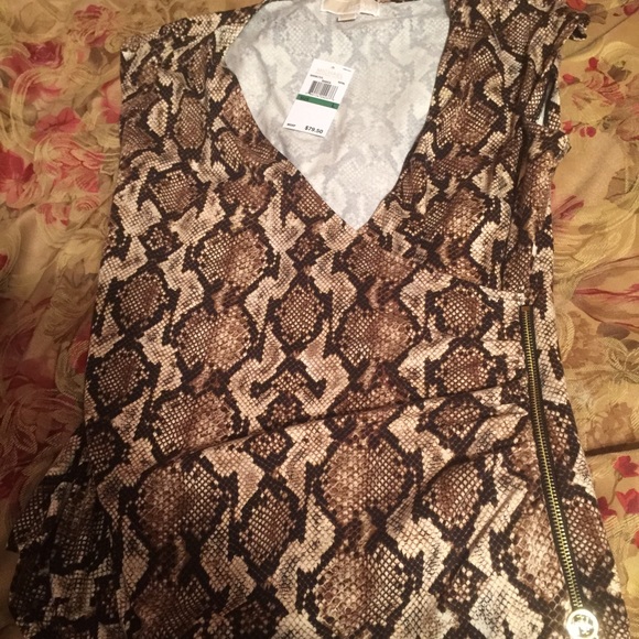 New authentic Michael Kors animal print large size