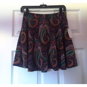BRAND NEW NORDSTROM LUSH PAISLEY SKATER SKIRT