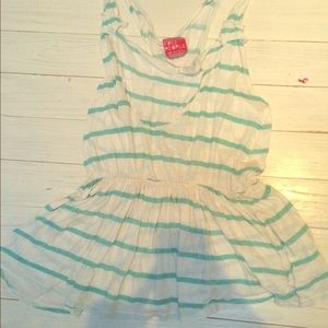 Free People Drop Waist Cotton Stripe Shirt
