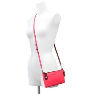 NWT COACH HERALD CROSSBODY NEON PINK F52914