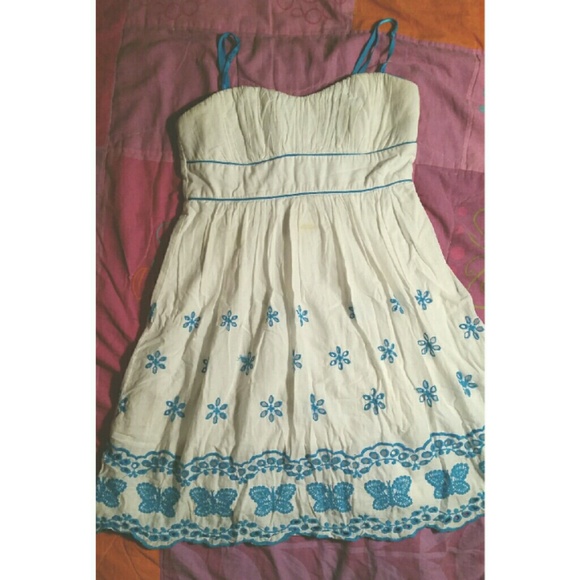Blue and white flower dress