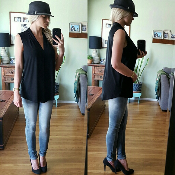 RESERVED Dressy Sleeveless Top - Picture 2 of 3