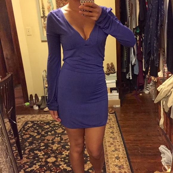 Armani Exchange Dresses & Skirts - Slinky Purple Open Back Dress