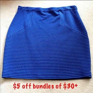 Ann Taylor Stripe Ottoman Knit Skirt 14 NWT