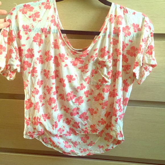 Floral forever21 shirt with front pocket