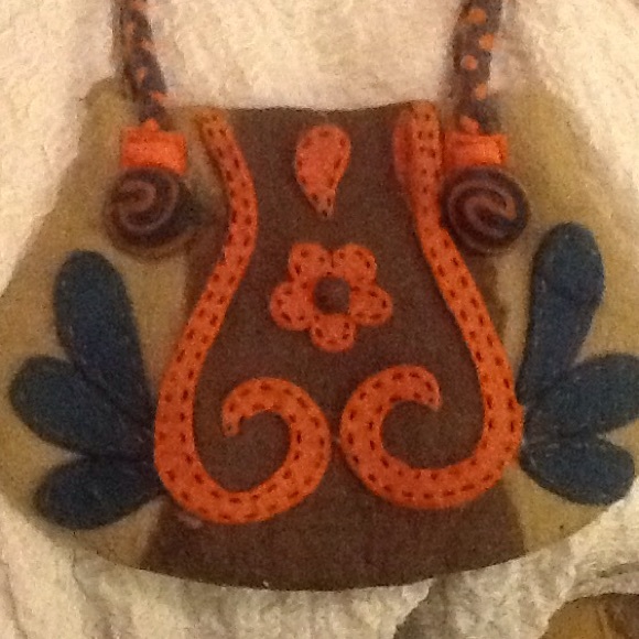 Boutique felted shoulder bag