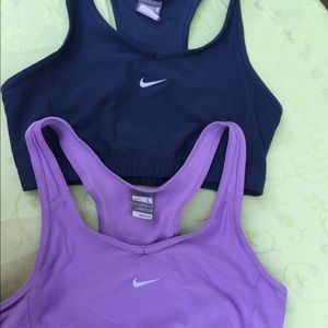 2 NIKE dri fit workout shirts size L