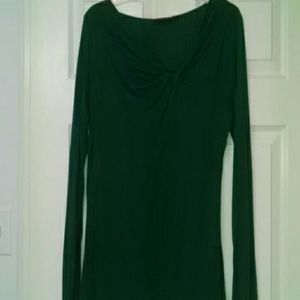 Forest green long sleeve top