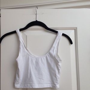 white crop top