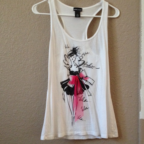 White fashion racer back tank - Picture 1 of 2