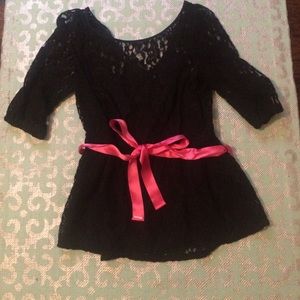 Juicy couture black lace top