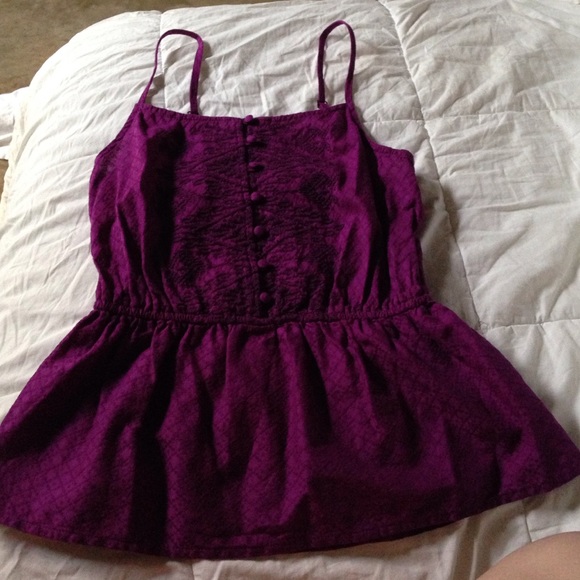 Arizona supply co purple detailed stitching top
