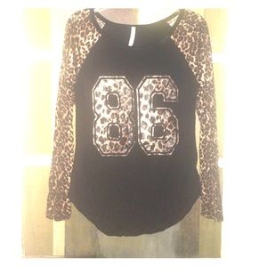 #86 Long Sleeved Cheetah Shirt