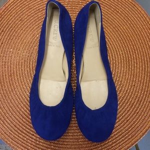 J. Crew blue suede flats