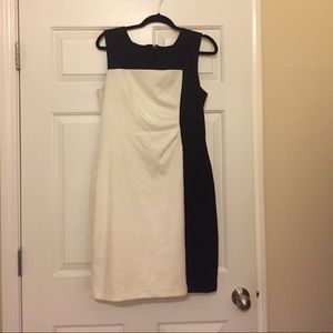 Calvin Klein sheath dress black & white size 12