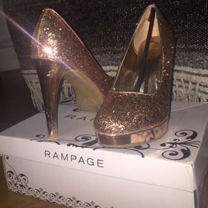 Rose Gold Glitter heels