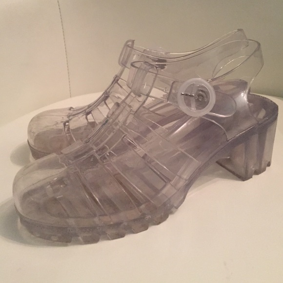 American Apparel Clear Jelly Shoes