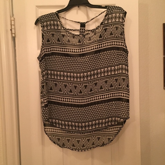 Sheer Aztec top