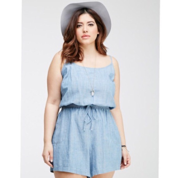 Light Denim chambray Romper