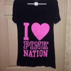PINK V-neck tee