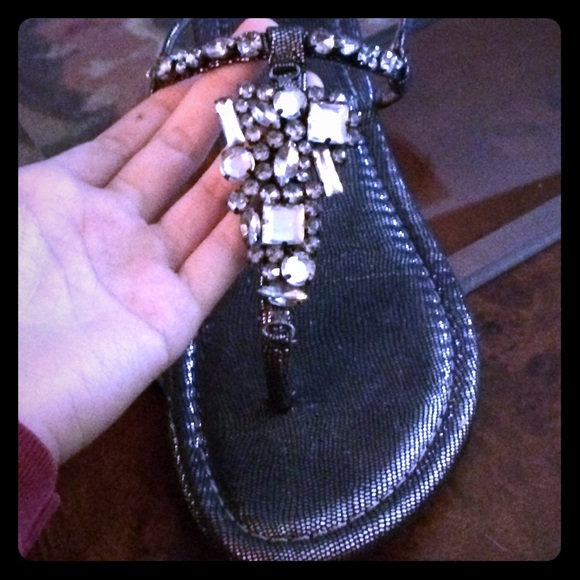 Blingy silver sandals