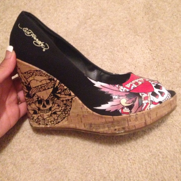 Ed Hardy Wedges Black