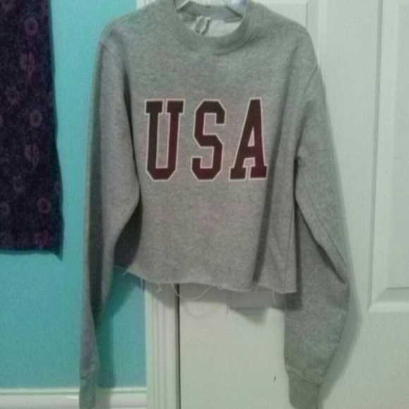USA crop sweatshirt brandy Melville